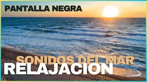 Relajación Guiada | Sonidos del Mar | Pantalla Negra (sin luz) para Dormir